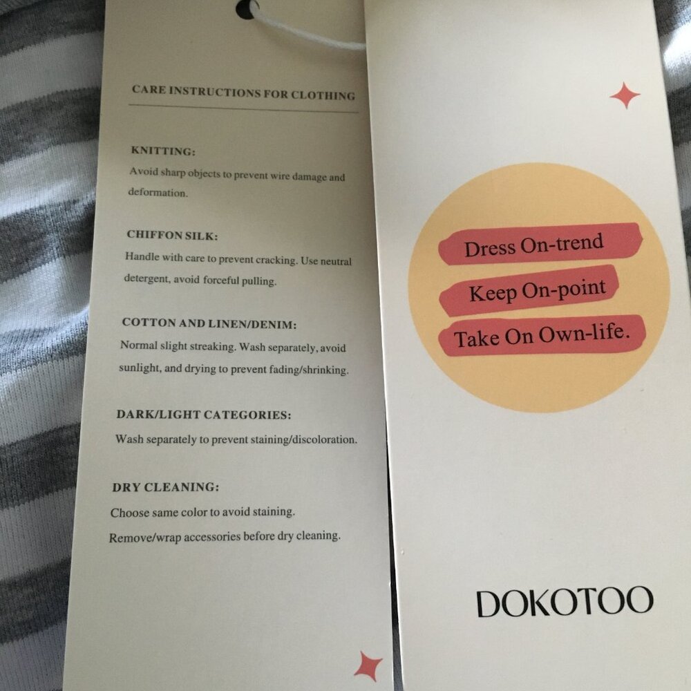 Dokotoo T Shirt for Women Striped Color Block Crewneck Short Sleeve Casual , 2XL - Picture 5 of 8